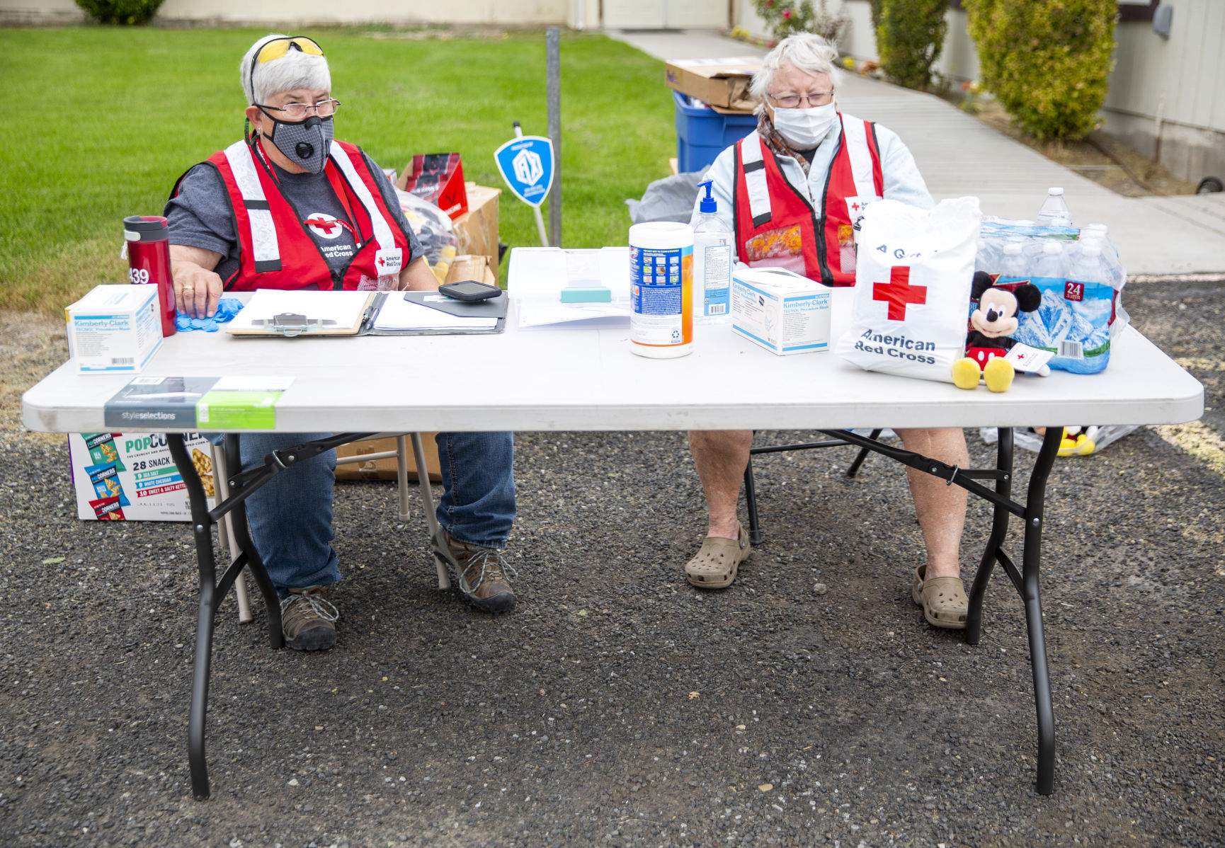Disaster relief shelter set up at Eastside Southern Baptist Church